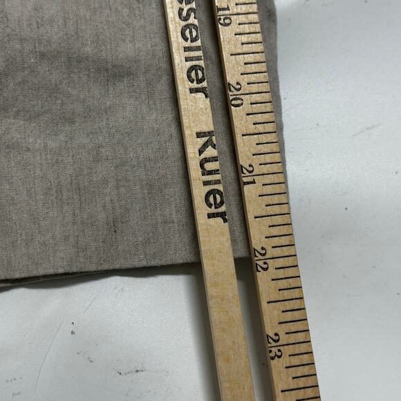 Kenar Capri Pants Womens Size 8 Beige Linen Rayon Blend Mid Rise Minimalist - Picture 8 of 9